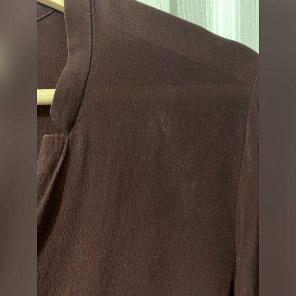 All Saints Purple Long Sleeve V-Neck Blouse - Picture 8 of 12